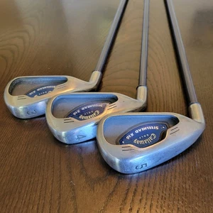 Ladies Callaway Steelhead X-16 Irons 3 4 5 Left Handed CW85 Firm Flex Graphite - Picture 1 of 22