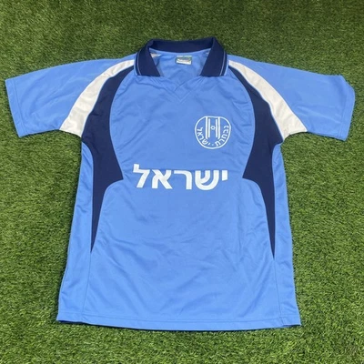 Camiseta de fútbol Israel para hombre grande de colección kit internacional con cuello azul #15 Foto 1 de 4