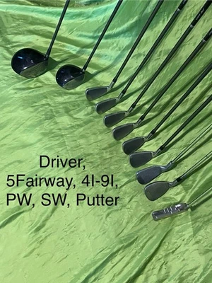Golf Club Set Affinity Pro Series 427 Dr 5FW 4I-9I Dunlop PW SW Bear Putter RH - Image 1 of 4