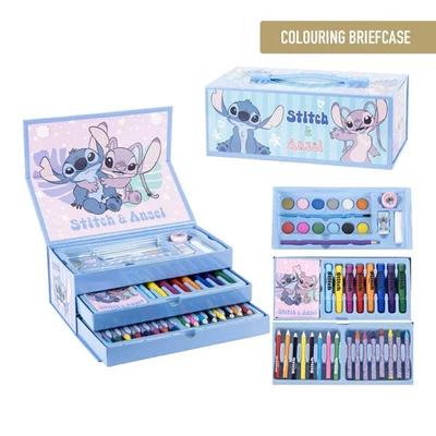 Stitch & Angel Kinder Malkoffer 80tlg – Malset Koffer für Kinder – Zeichnen Set