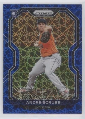2021 Panini Prizm Blue Velocity Prizm Andre Scrubb #54 Rookie RC - Image 1 of 2
