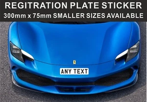 Kleines Nummernschild klein Kennzeichen Aufkleber Showcar zum Aufkleben - Bild 1 von 1