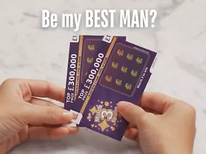 2x Best Man Scratch Card | Will You be my Best Man ? | Best Man Proposal Card - Picture 1 of 7