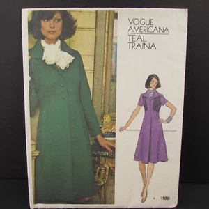 Vogue Americana Teal Traina Size 10 Fit And Flare Dress Vintage Vogue 1186 Uncut - Picture 1 of 5