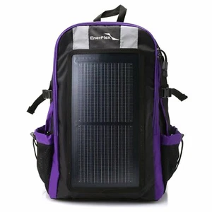 Portable Solar Charger Backpack 3W Solar Panel Charger Bookbag Hiking Camping - Picture 1 of 4