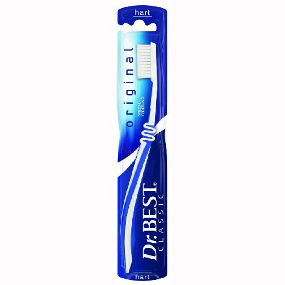 ZAHNPFLEGE-MUNDHYGIENE Dr. Best Zahnbürste Classic Original hart mit Spezial Federung 6er Pack