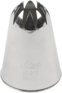 Ateco # 849 - Closed Star Pastry Tip .69'' Opening Diameter- Stainless-Steel - Picture 1 of 7