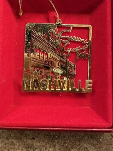 Nashville 24k Gold Finish Castner Knott Company  1990 Ornament In Box - Picture 1 of 6
