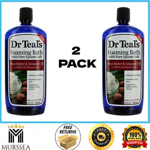 Dr Teal’s Foaming Bath with Pure Epsom Salt, Shea Butter & Almond, 34oz 2 Pack - Picture 1 of 6