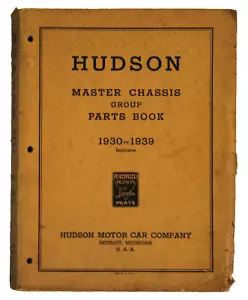 Original 1930-1939 Hudson Master Chassis Parts Book ~ Catalog (Not a Reprint) - Picture 1 of 1