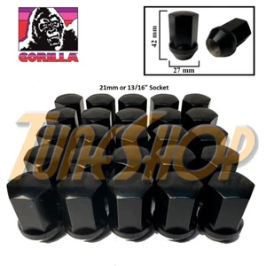 25 GORILLA LARGE SEAT OEM OE STOCK WHEELS LUG NUTS 14X1.5 M14 ACORN RIMS BLACK - Picture 1 of 2