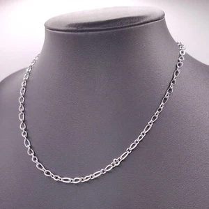 ⭐ Fossil Steel Halskette Collier Anhänger Armband Band Armreif Kette Silber 363⭐ - Bild 1 von 2