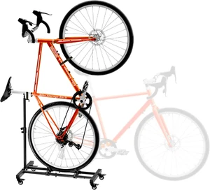 Vertical Bike Stand, Freestanding Indoor Bike Storage Rack Upright Bicycle Floor - Picture 1 of 12