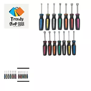 14 Piece SAE and Metric Professional Automotive Nut Driver Set Color Coded No... - Picture 1 of 3