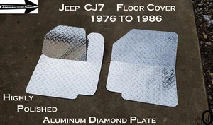 Se adapta a la cubierta del piso delantero placa de diamante de aluminio altamente pulido para Jeep CJ7 1976-86 - Imagen 1 de 6