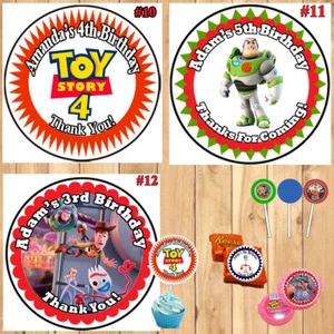 Toy Story Birthday Stickers1 Sheet Round Stickers Personalized - Picture 1 of 4
