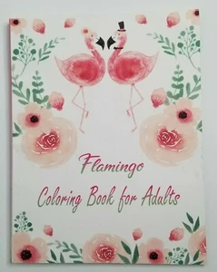 FLAMINGO Coloring Book for Adults NEW Pink Bird 2020 - Picture 1 of 4