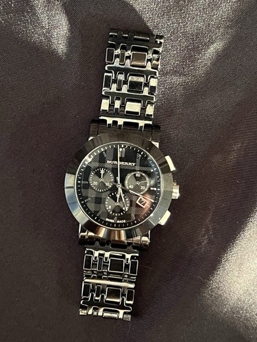 Orologio Burberry Check Quadrante Ceramica Bracciale Quarzo BU1871