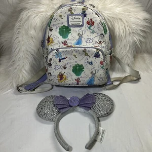 Disney 100  Special Moments Loungefly Mini Backpack And Minnie Ear Headband - Picture 1 of 14