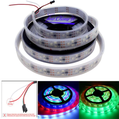 5M WS2811 90led/m 12V RGB LED strip Addressable Dream full color IP67 waterproof - Image 1 of 4
