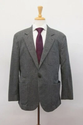 Nuevo con etiquetas Abrigo deportivo Brunello Cucinelli para hombre tejido de seda y lana tweed talla 56/46US A201 Foto 1 de 4