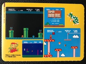 Super Mario Bros Famicom History Book Sealdass Sticker Japanese NINTENDO Rare