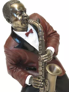 Musicista Jazz Sassofono Alto Scultura Figura Collezione *Le monde du Jazz* 20045G - Foto 1 di 6