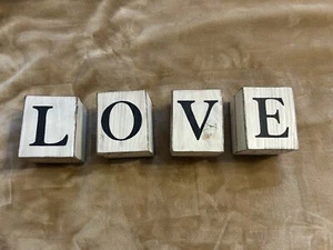 LOVE Block Tea Light Holder Home Decor - Picture 1 of 4