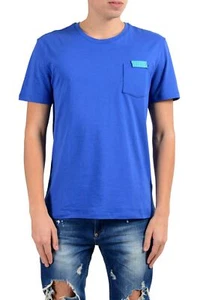 Versace Collection Men's Royal Blue Pocket Short Sleeve Crewneck T-Shirt - Picture 1 of 5