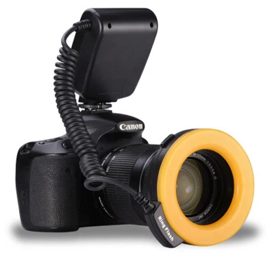 New Macro LED Ring Flash Light RF 550D For Nikon Canon Olympus Fuji DSLR CamerWn - Image 1 of 4