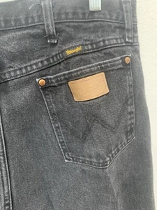 Jeans Wrangler 13MWZWK denim nero uomo 38x34 taglio cowboy western rodeo - Foto 1 di 11