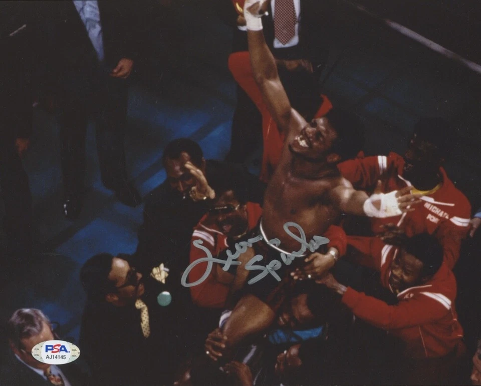 Leon Spinks Boxing Champion Signed 8x10 Photo PSA COA Muhammad Ali P - Image 1 of 1