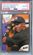 1994 Action Packed Michael Jordan SCOUTING REPORT #23 PSA 10 GEM MINT