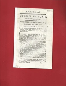 1792 JOURNAL REVOLUTION LE COURRIER FRANCAIS N°156 - Imagen 1 de 2