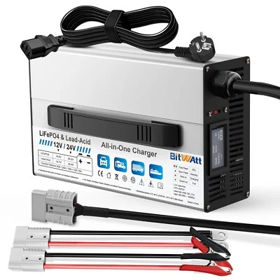 Bitwatt 12V/24V All in One LiFePO4 & AGM Ladegerät, 6A–30A Einstellbar - Bild 1 von 4