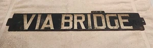 NYC Subway BMT Via Bridge Zielschild Schild - Bild 1 von 2