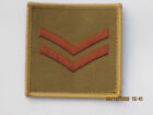 Rank Insignia: Corporal, Copper On Khaki, With touch fastener, 2 3/4x2 3/4in