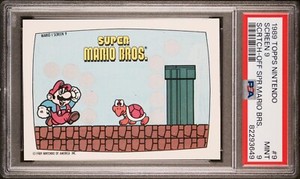 1989 Topps Nintendo Scratch-Off #9 Super Mario Bros. PSA 9 MINT Screen 9