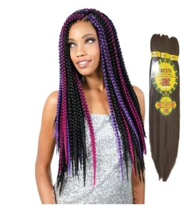 RastAfri Pre-Stretched Freed'm Silky Braid 3x Braiding Hair - Picture 1 of 17