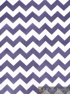 Polycotton Printed Fabric Large Chevron NAVY WHITE 60" Wide / Sold by the yard - Picture 1 of 1