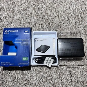 Western Digital WDBPGC5000ABK-04 500GB My Passport Ultra External Hard Drive - Photo 1/8