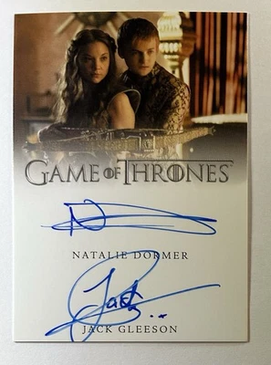 Juego de Tronos Leyendas del Reino NATALIE DORMER JACK GLEESON Autógrafo Foto 1 de 2