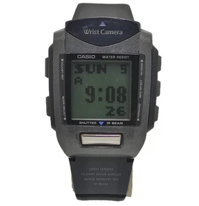 Casio WQV-1 Wrist Camera Mod.2220 Alarm Chrono Vintage Men's Watch - Working - Picture 1 of 15