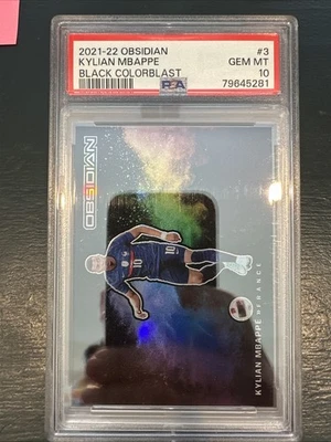 2021-22 Panini Obsidian Kylian Mbappe #3 Colorblast Case Hit France PSA 10 🔥 - Image 1 of 2