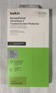 Belkin ScreenForce UltraGlass 2, Treated Screen Protector for iPhone 16 Pro Max - Photo 1 sur 2