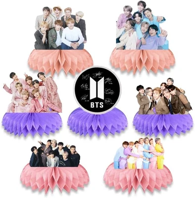 Suministros para fiestas de cumpleaños Kpop, 7 piezas centros de mesa para fiestas, foto bo... Foto 1 de 4