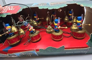 Vtg 1992 Mr. Christmas Santa's Marching Band Ornaments Musicial Bells Test Works - Picture 1 of 9