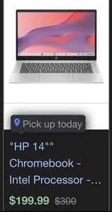 HP 14” Chromebook Laptop - Afbeelding 1 van 5