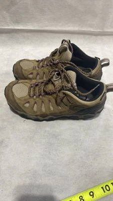 Женские водонепроницаемые туристические ботинки Oboz, размер 9,5, коричневые и фиолетовые - Изображение 1 из 4