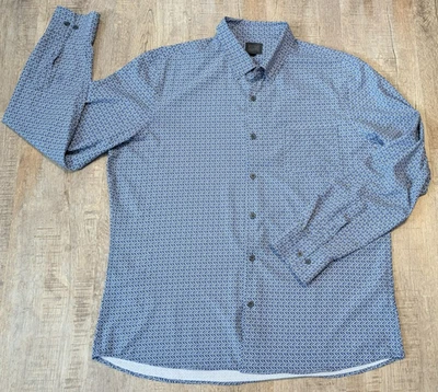 Camisa abotonada 14th & Union para hombre | Talla XL | Tela elástica estampado geométrico Foto 1 de 4